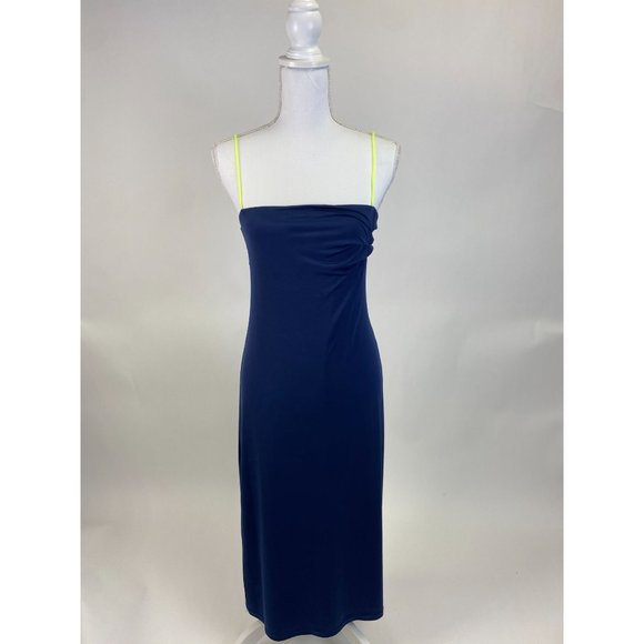 NWT Le Superbe Mid-length Casual Navy and Neon Dress - Picture 1 of 10
